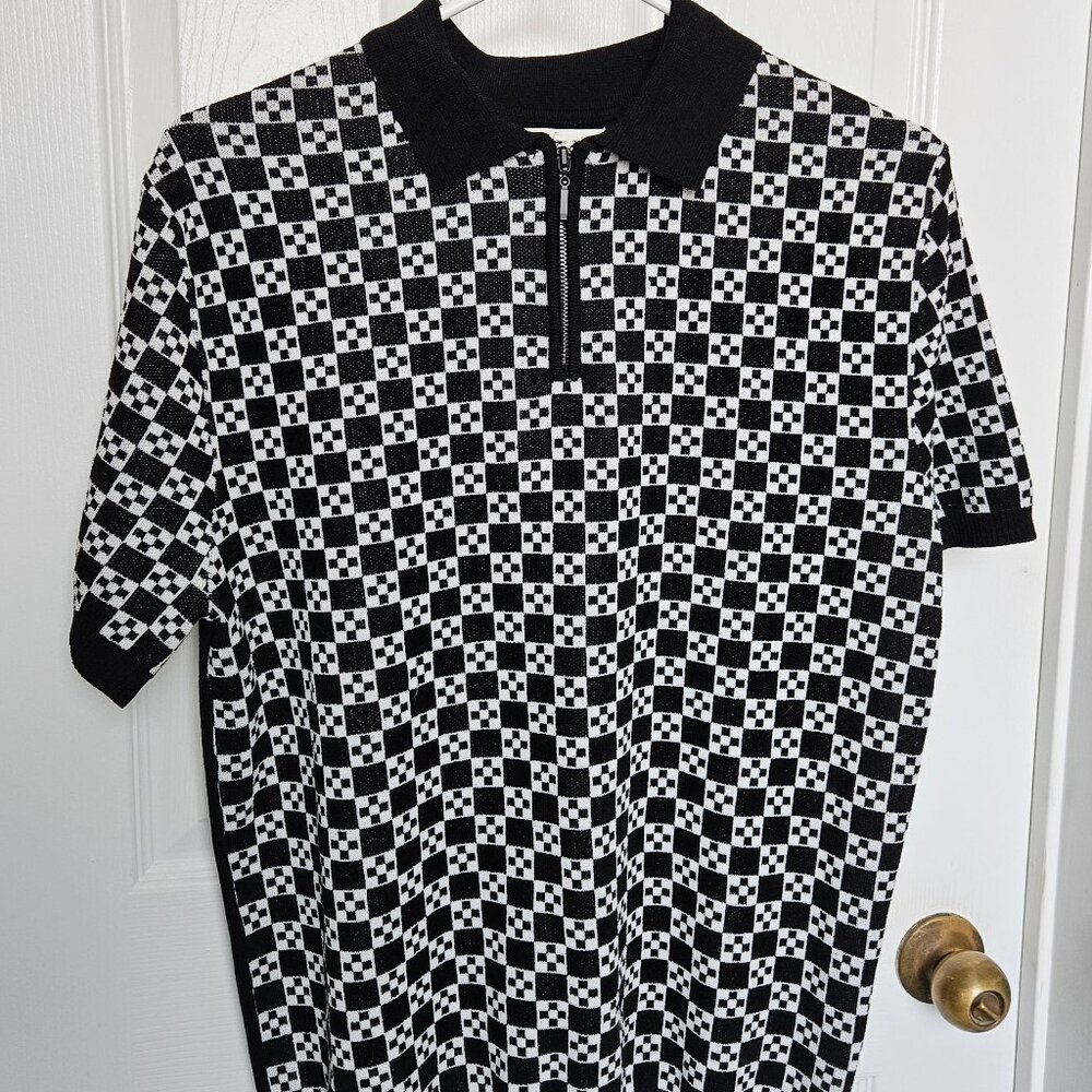 Like-New River Island Men's Retro Polo Sweater